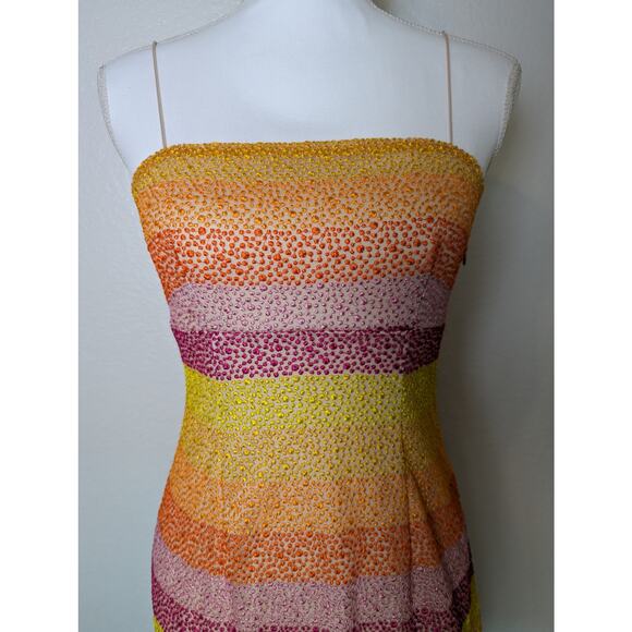 Show Me Your Mumu Clarissa Fiesta Sunset Stripe Mini Dress Women Size XS Hoco - Picture 3 of 15